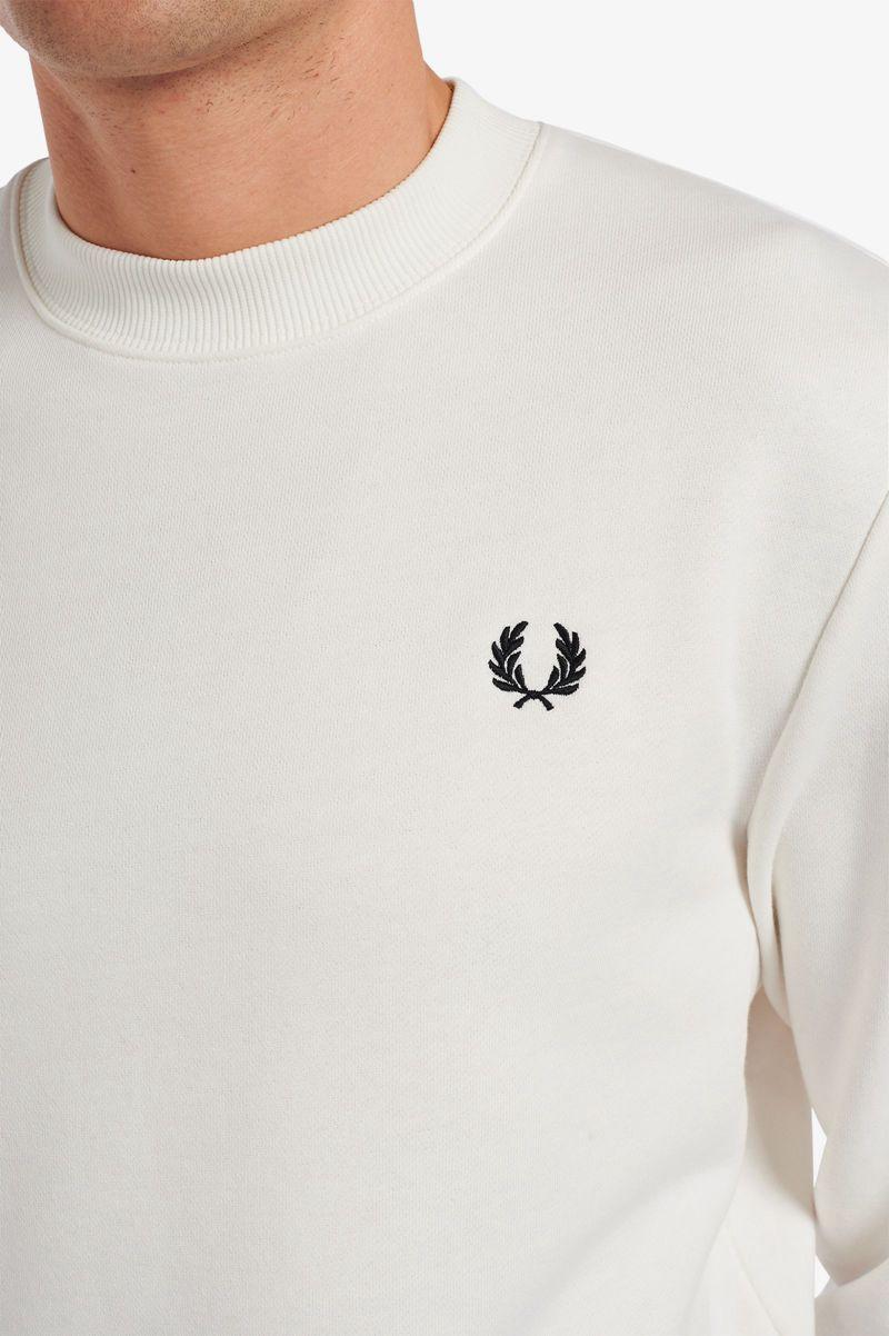 White Fred Perry Crew Neck Men's Sweatshirts | PH 1575QMAZ